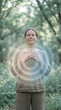 © akridiy - Serene Woman with Personalized AI Aura in Forest