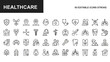 © charli - Set of line icons representing healthcare and medical services for professional use