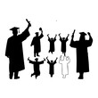 © Raza0323 - celebrating graduation vector silhouette pack