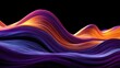 © stang - Colorful flowing waves in vibrant hues of purple, orange, and blue against a dark background, symbolizing movement and energy in an abstract composition