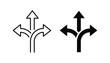 © Khuki - Flexibility icon set. Three directional arrows icon. Vector illustration