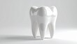 © Saim - 'Realistic 3D molar tooth model with anatomical detail on light gray gradient background.'
