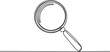 © Misho x Mamun - One continuous line illustration of magnifying glass.one line  vector illustration  with out background