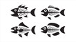 © ARIF ABSAR APON - Minimal marine skeleton icon pack with expressive fish bone silhouettes ideal for biology themes, fishing graphics, and artistic decoration.