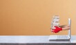 © BillionPhotos.com - Christmas Pin-up Holding Bag Presents