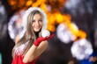 © BillionPhotos.com - Christmas woman smiling on snow background
