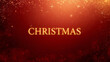 © Adobe - Red gradient sparkles with gold text displays 'Christmas.' Use for greeting cards, posters, and holiday branding.