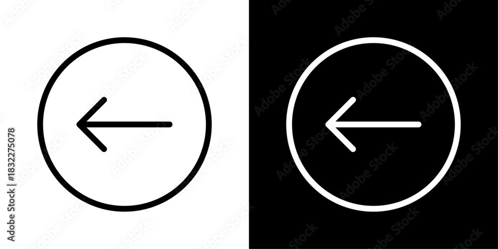 Left-pointing arrow icon representing back navigation, returning to ...
