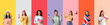 © Pixel-Shot - Collage of people with different flags on color background