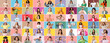 © Pixel-Shot - Big collage of happy people on color background