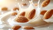 © CHOISH - 크리미한 우유 속에서 튀어 오르는 아몬드 Almonds Splashing in Creamy Milk