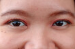 © eza - Beautiful Asian woman eyes with simple makeup. attractive pretty woman lady with good vision sight eyesight with long eyelashes natural makeup, ophthalmology