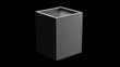© EDI - Minimalist Square Planter on Black Background for Modern Decor.