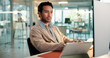 © P2000/peopleimages.com - Creative, typing and man with computer, office and reporter with article on web, reading and online. Editing, draft and person with tech for story, journalist and preparing for magazine publication