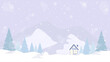 © Agustin - Winter Scenery Of Mountains And Pine Forests Decorated With Falling Sparkling Snowflakes