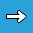 © RIAN - Blue arrow icon sign isolated on a clean vector design background