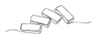 © Maestro - Abstract continuous line drawing of four rectangular shapes stacked and angled, ideal for conceptual graphics and modern web elements