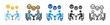 © Iconjam - behavioral interview icon set multi style various collection