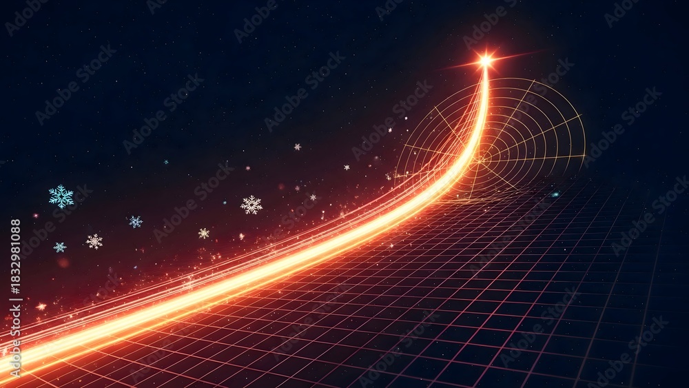 An awe-inspiring high-tech radar display vividly tracking Santa's ...