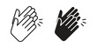 © iconic - Clap icon silhouette abstract design. vector clipart designs