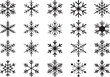 © Shemcko - Winter Snowflake Icons Black Vector Art Set