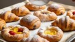 © Feb - Sprinkling Sugar on Fresh Pastries for Sweet Treat