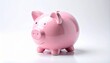 © ISRA COLLECTIONS - pink piggy bank on white background