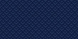 © Olgastocker - Vector geometric seamless pattern with lines, arrows, stylized fish scale grid. Subtle abstract minimal ornament. Elegant deep blue background texture. Repeating design for print, wallpaper, textile