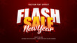 © cuplis design - flash sale new year editable text effect 3d vector