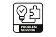 © AVRIX - Black and white graphic representing successful problem solving, innovation, and finding the correct solution