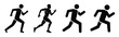 © SreeBinodiny - Set of vector running person  icon in silhouettes. Vector illustration icon set