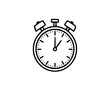 © Rana - Single Solid Black Stopwatch Icon: Minimalist Time