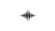 © Rattanathip - Black sound wave icon centered on transparency background minimalistic audio waveform symbol modern abstract design technology concept isolated simple clean digital creative energetic