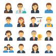 © ChimE - Diverse professional icons: a collection of professional icons, representing variety of different jobs, illustrating the face and bust of diverse individuals.