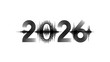 © M.A.K - Creative 2026 Typography Design with Sound Wave Effect for New Year Celebrations