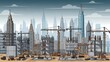 © Ediyan - City Skyline Construction - A Vibrant Urban Development Scene.