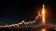 © Keopaserth - Glowing cryptocurrency price chart rising sharply with rocket launch motif conveying rapid growth and bullish momentum in dark financial scene
