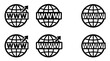 © TTh - World Wide Web Globe Icon Set Vector Illustration