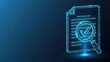 © Eman Suardi - Digital document with a verification checkmark in a glowing blue network illustration