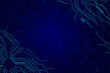 © Erick Setio Pamuji - Abstract blue circuitry with connectors and chip lines, designed as a modern digital technology vector background.