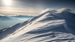 © Eibrahim Imagery - Snowy mountain ridge under sunlight beautiful cold winter landscape outdoors