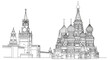 © Ali Haider22 - Moscow Skyline Sketch Kremlin Saint Basil's Cathedral Line Art Illustration Cityscape Architecture Design.jpg