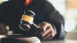 © sebra - Judge with gavel on table