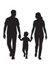 © tushar - Simple walking parents silhouette suitable for gentle lifestyle vector artwork.