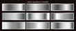 © Sukman - set colour gradients, Set gradien metalik. Silver swatches collection , set Silver gradients metallic gradients, Vector set of Silver metallic gradients.eps