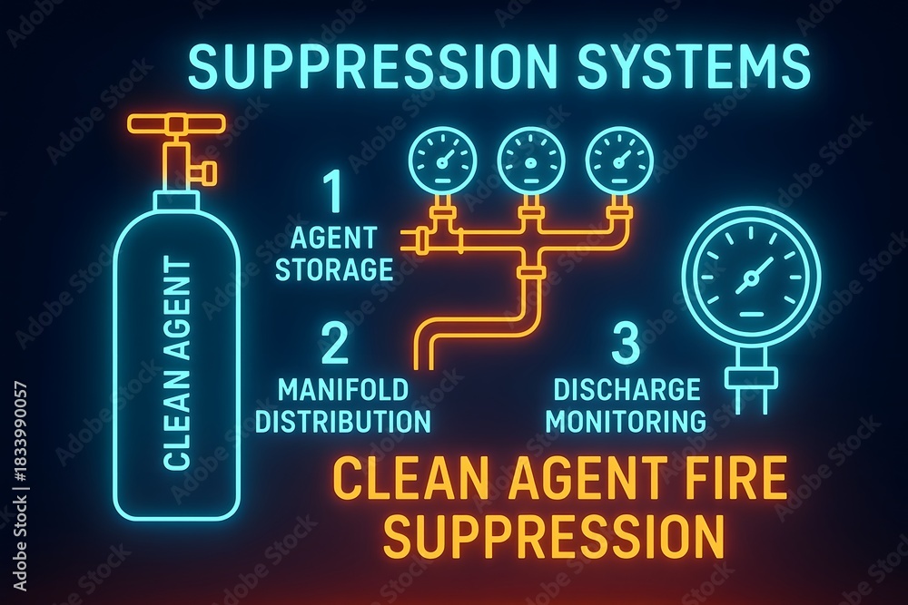 Clean Agent Fire Suppression System Infographic for Data Center and ...