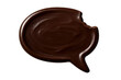 © Krtola  - Chocolate speech bubble symbolizing communication, conversation, and sweet messages, featuring a playful bite and rich texture