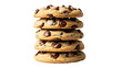 © Felippe Lopes - Chocolate chip cookies stack delicious homemade baked dessert sweet treat bakery snack food photography on transparent background