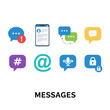 © yLemon - Messaging and communication colorful icons set