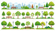 © Super Pencit - set of trees in different colors